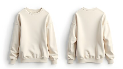 White sweater front and back for woman or man