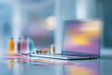 programmer notebook showcasing blurred white text bars with ar code creativity