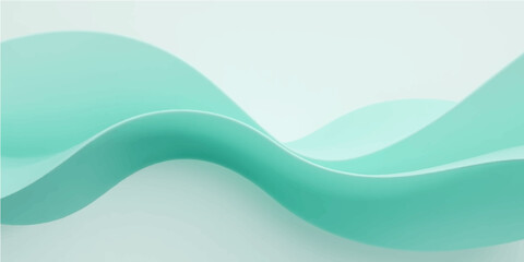 Fototapeta premium Abstract blue wave vector background with flowing lines and light curves