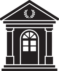 Fototapeta premium Courthouse Icon Vector Illustration Isolated on Transparent Background