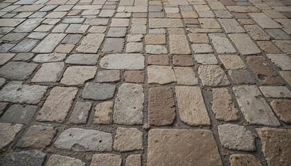 Classic Roman mosaic floor, stone tiles, earthy tones, high-resolution, crisp texture.