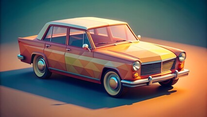 Fototapeta premium Retro Car Illustration