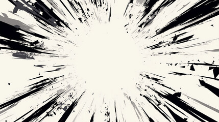 日本の漫画・アニメ風、集中線の背景イラスト1