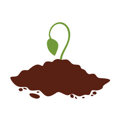 Sprout in Soil Development Concept Icon