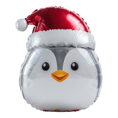 Cute Penguin Balloon with Santa Hat for Celebrations