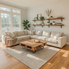 Fototapeta premium modern living room with sofa