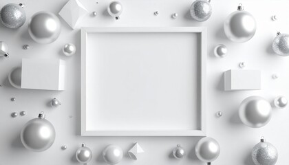Modern Minimalist Frame with White Background and Geometric Design
