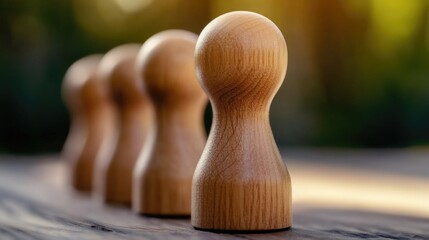 Wooden Chess Set with Pawns