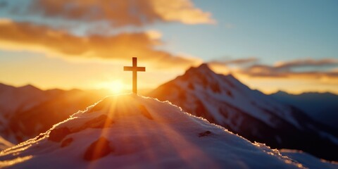 Obraz premium Sunrise at the summit