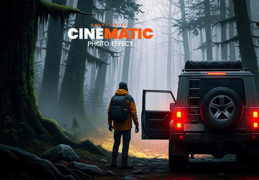 Cinematic Photo Effect PSD