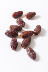 Fresh Medjool Dates on White Background