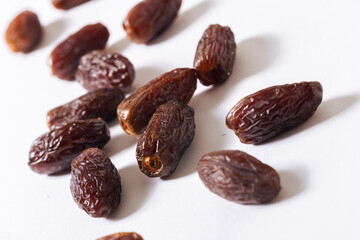 Fresh Medjool Dates on White Background