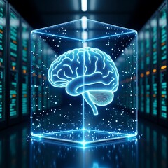 Digital Neural Network Technology Concept