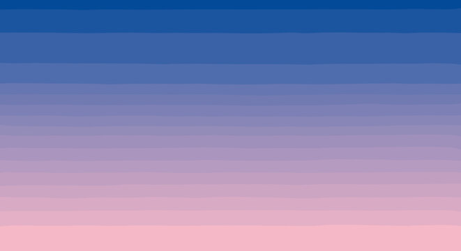 Sunset gradient colors over a calm horizon natural landscape digital art tranquil environment abstract viewpoint. Vector illustration