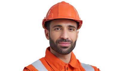 Construction Worker: A confident construction worker dons protective gear, ready to build and create, showcasing professional expertise.