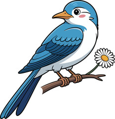 Cute cartoon a illustrator vector halcyon