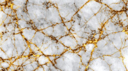 White marble with gold veins.  Detailed, high-resolution image