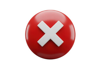 Obraz premium 3d red circle with white cross