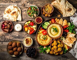 Two fresh and healthy vegetarian falafel wraps with lettuce and tomato, served as a Mediterranean meal.
