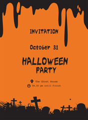 Celebrate Halloween Night in the Graveyard of Skulls and Glowing Pumpkins