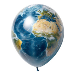 Transparent Balloon with Earth Map Design Concept
