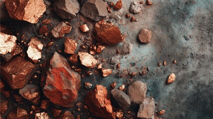 Mineral Terrain: A collection of rough, textured stones and mineral formations. Showcasing a harmonious blend of geological artistry and the raw power of nature. 