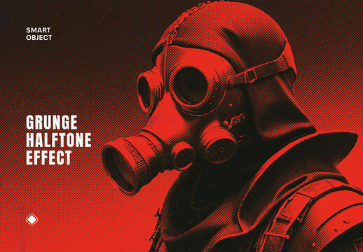 Grunge Halftone Photo Effect