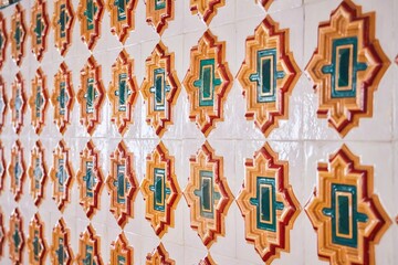 Ceramic tiles on the stove