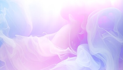 Obraz premium Vibrant abstract background featuring swirling, colorful smoke in shades of blue, pink, and yellow, creating a dynamic and ethereal atmosphere.