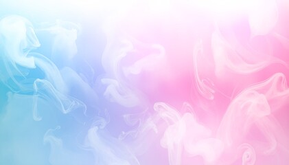 Obraz premium A mesmerizing abstract background featuring swirling smoke patterns in soft, pastel colors like pink, blue, and lavender, creating a dreamy atmosphere.