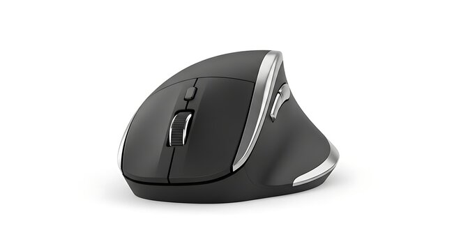 Wireless Computer Mouse Isolated on Pure White Background