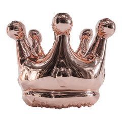 Transparent Rose Gold Crown with Shiny Surface