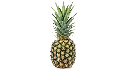 Fototapeta premium Fresh Pineapple Isolated on Pure White Background