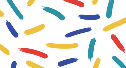 Creative brush strokes abstract art digital background colorful pattern vibrant design modern aesthetic. Vector illustration