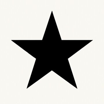 Bold Black Five-Pointed Star on Textured Off-White Background
