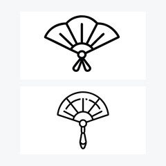 hand fan Chinese style vector art 