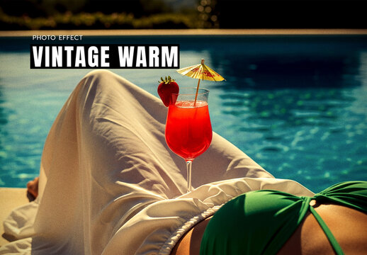 Vintage Warm Cinematic Photo Effect