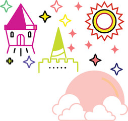 Fototapeta premium castle in the clouds