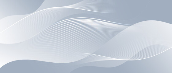 Gray gradient background with smooth wave lines