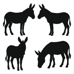 Donkey Vector Silhouettes