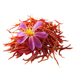 Obraz premium Saffron flower and threads vibrant colors spice herbal tea