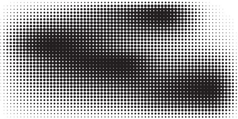 Grunge halftone gradient background. Faded grit noise texture. White and black sand wallpaper. Retro pixelated backdrop. Anime or manga style comic overlay. Vector graphic design textured template