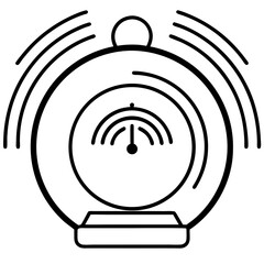 Wireless Charging Alarm Clock vector