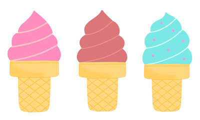 ice cream, cone, dessert, food, sweet, cold, chocolate, summer, strawberry, delicious
