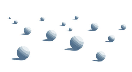 Snowball playfulness in a winter wonderland abstract art minimalist style bright environment close-up perspective. Vector illustration