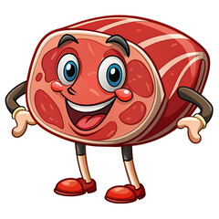 Happy Ham Cartoon Character