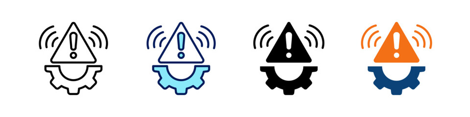 Crisis Management All In One Icon Multi Styles Vector Set