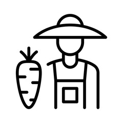 Farmer Line Icon