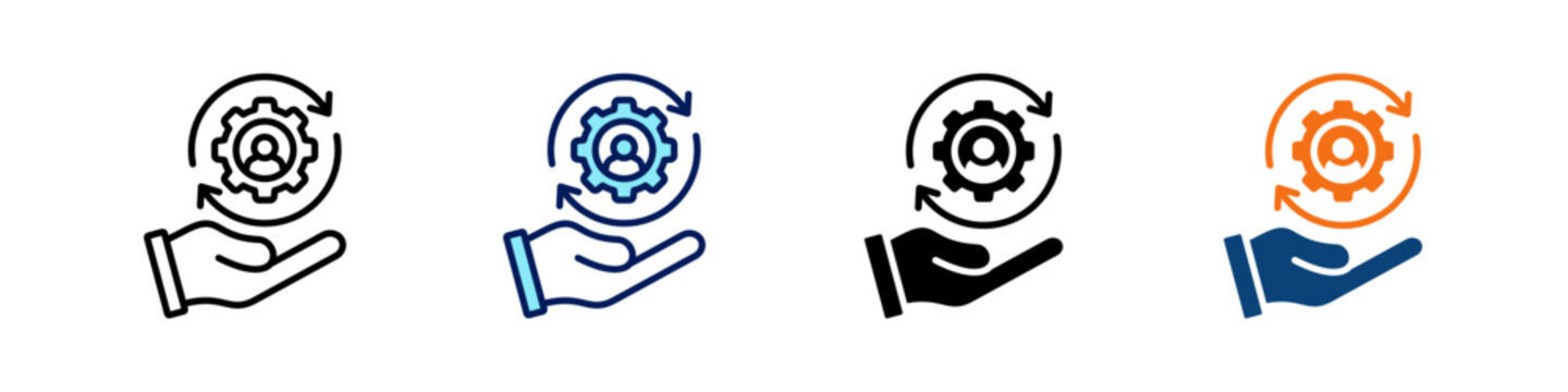 Personalized Service All In One Icon Multi Styles Vector Set