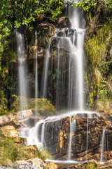 Obraz premium Cachoeira na cidade Cavalcante, Estado de Goiás, Brasil, região da chapada dos veadeiros